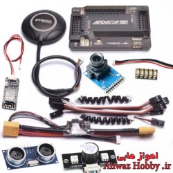 پکیج فوق حرفه ای فلایت کنترل همه کاره APM 2.8 آردوپایلوت با GPS UBLOX M8N دارای تلمتری WiFi و ماژول پاور و برد توسعه I2C و ماژول سونار اولتراسونیک و پردازشگر تصویر 3DRobotic Optical Flow