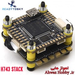فلایت کنترل H743 Stack با اسپید کنترل 4in1 مدل 65 آمپر آردینو ساپورت دارای OSD داخلی مخصوص FPV Racing و پرنده های رهگیر
