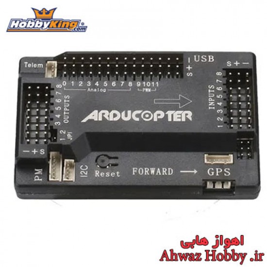فلایت کنترلر APM 2.8 آردوپایلوت مخصوص انواع کواد کوپتر و مولتی روتور و هواپیما مدل ساخت HobbyKing
