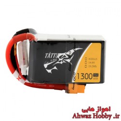 باتری 4 سل 14.8 ولت 1300 ميلي آمپر 75C مخصوص FPV Racing ساخت Tattu