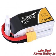 باتری 4 سل 14.8 ولت 1550 ميلي آمپر 75C مخصوص FPV Racing ساخت Tattu باتری 4 سل 14.8 ولت 1550 ميلي آمپر 75C مخصوص FPV Racing ساخت Tattu