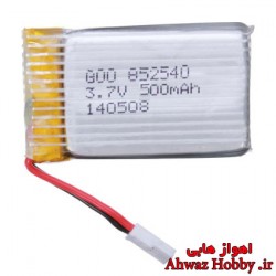 باتری لیتیوم پلیمر 3.7 ولت تک سل 500mah تایوانی مخصوص کوادکوپتر سایما X5 و کواد کوپترهای کوچک و متوسط