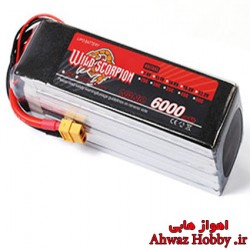 باتری Wild Scorpion لیتیوم پلیمر 3 سل - 6000mah و دیس شارژ 45C