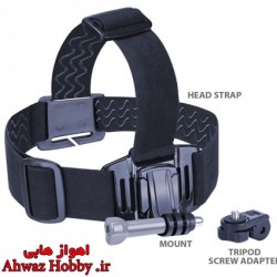 هدبند دوربین نگه دارنده الاستیکی کشی دوربین مخصوص بستن دوربین گوپرو و اسپرت کمرا روی سر