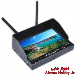 مانیتور 7 اینچ RX-LCD5802 دارای گیرنده 32 کانال دوبل Diversity فرکانس 5.8GHz با سرچ اتومات و باطری داخلی ساخت BOSCAM