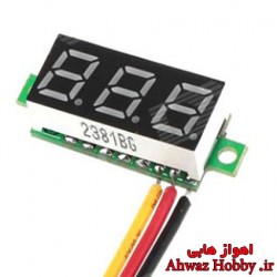 ماژول ولت متر دیجیتال 0 تا 100 ولت DC دارای نمایشگر LED