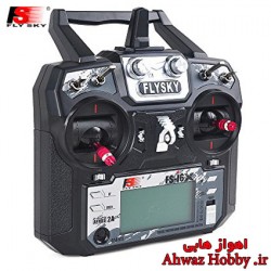 رادیو کنترل 6 تا 10 کانال فلای اسکای FS-i6X همراه رسیور جدید 6 تا 18 کانال دارای تله متری و PPM و i.BUS ساخت شرکت FlySky مخصوص هواپیمای مدل و مسابقه ای