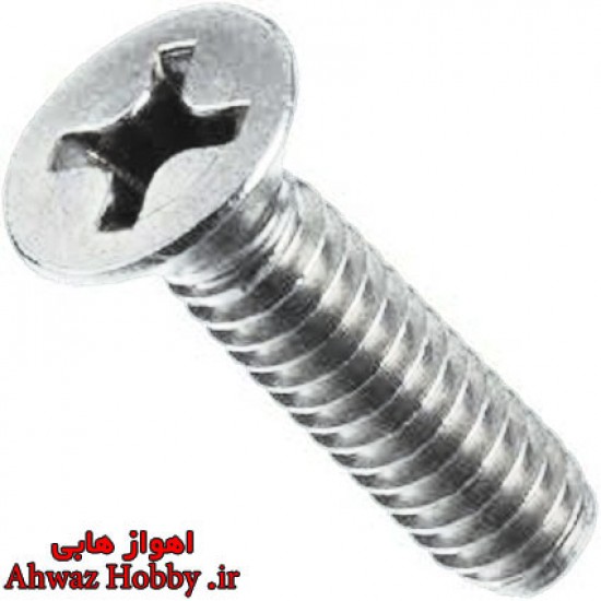پیچ استیل فلت M3 سایز 3 طول 6mm ویژه بستن موتور به فریم